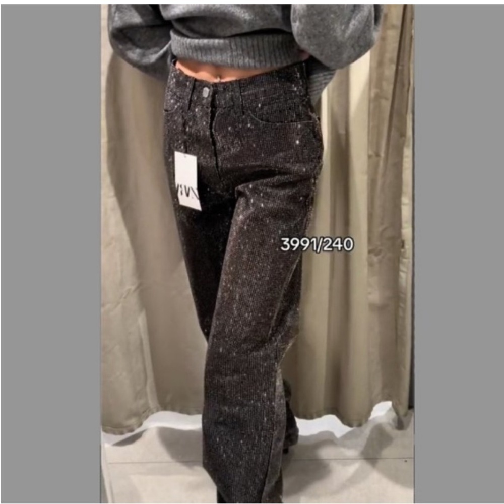 Zara rhinestone jeans